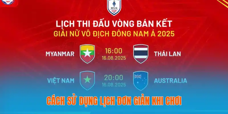 Cách sử dụng lịch đơn giản khi chơi