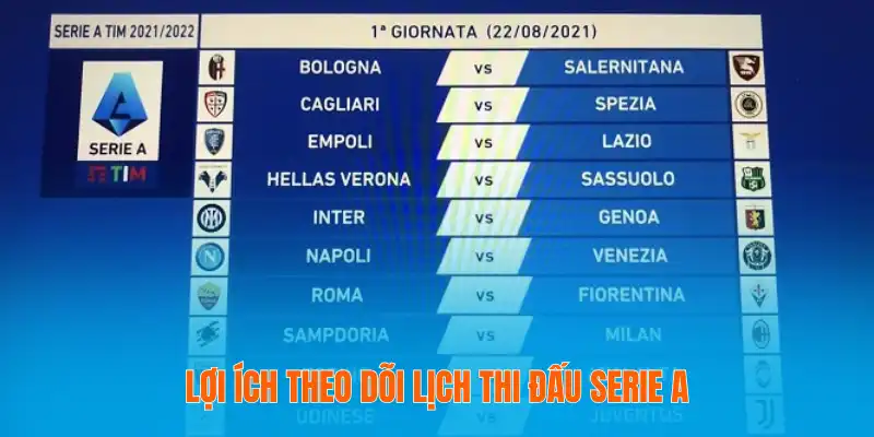 Lợi ích theo dõi lịch thi đấu Serie A